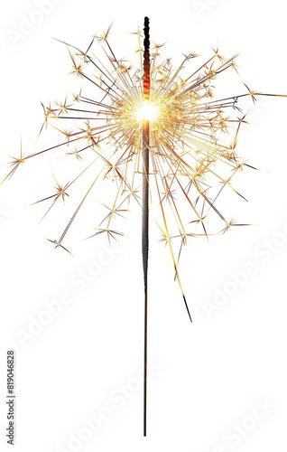 a dandelion - shaped umbrella stands tall against a clear blue sky  with a lone tree in the background