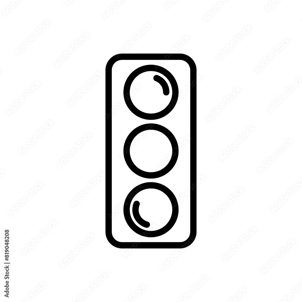Traffic light line icon. Transportation icon. Vehicle icon isolated on white background. Transparent background, minimalist symbol. Vector images Traffic light line icon. Transportation icon. Vehicle icon isolated on white background. Transparent background, minimalist symbol. Vector images