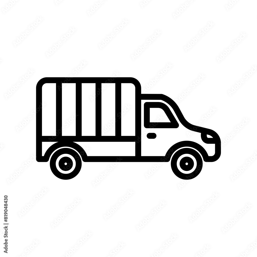Lorry line icon. Transportation icon. Vehicle icon isolated on white background. Transparent background, minimalist symbol. Vector images Lorry line icon. Transportation icon. Vehicle icon isolated on white background. Transparent background, minimalist symbol. Vector images