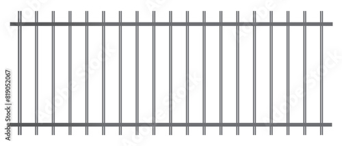 Jail bars isolated on white background. Prison grid on transparent background. Vector illustration.