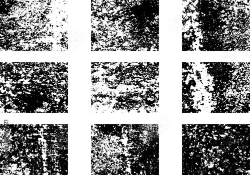 Grunge dirty background overlay set