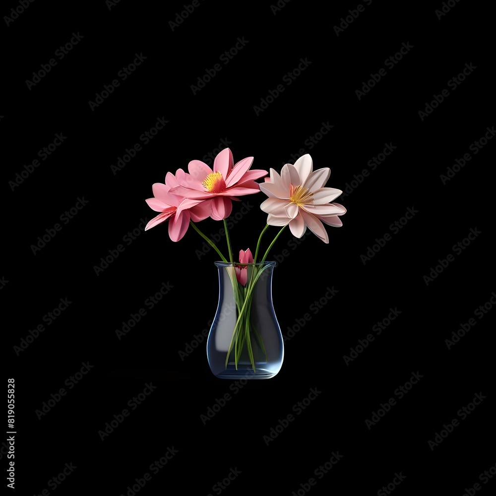 flowers in a glass vase flowers in a glass vase
