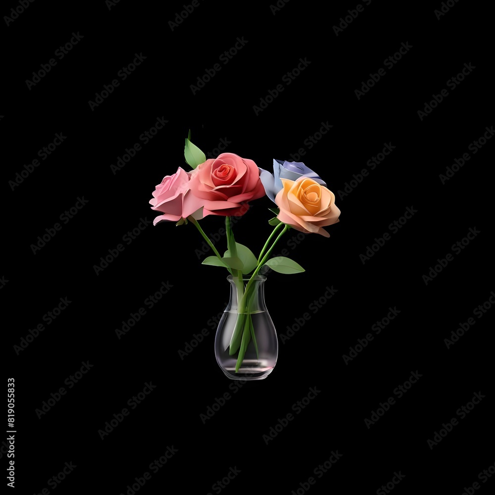 flowers in a glass vase flowers in a glass vase