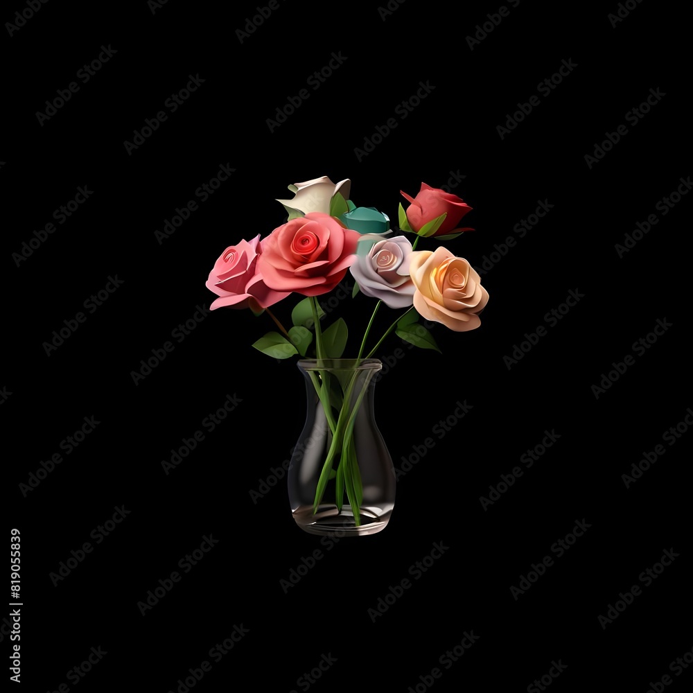 flowers in a glass vase