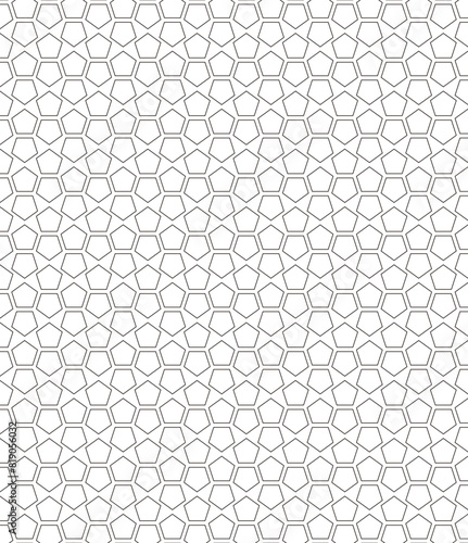 Black and white seamless geometric pattern. Vector Format editable background 