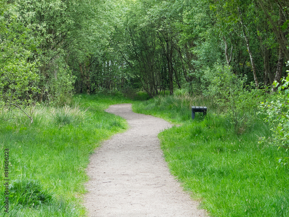 Cycle and walk path at Newshot nature reserve in Erskine Cycle and walk path at Newshot nature reserve in Erskine