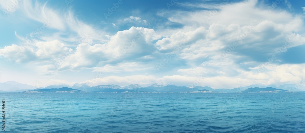 Cloudy seascape over the Aegean sea. copy space available Cloudy seascape over the Aegean sea. copy space available