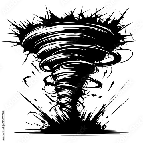 Tornado wind silhouette