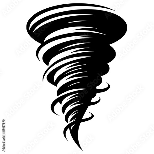 Tornado wind silhouette