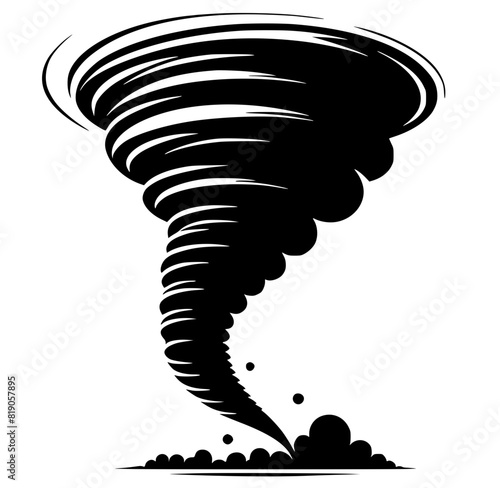 Tornado wind silhouette