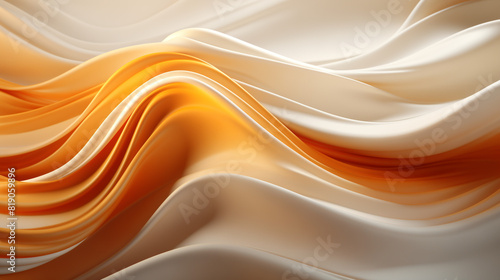 Une texture de soie satinée forme une vague d'or lumineuse, évoquant un mouvement fluide et une douce décoration dans cette conception de papier peint.