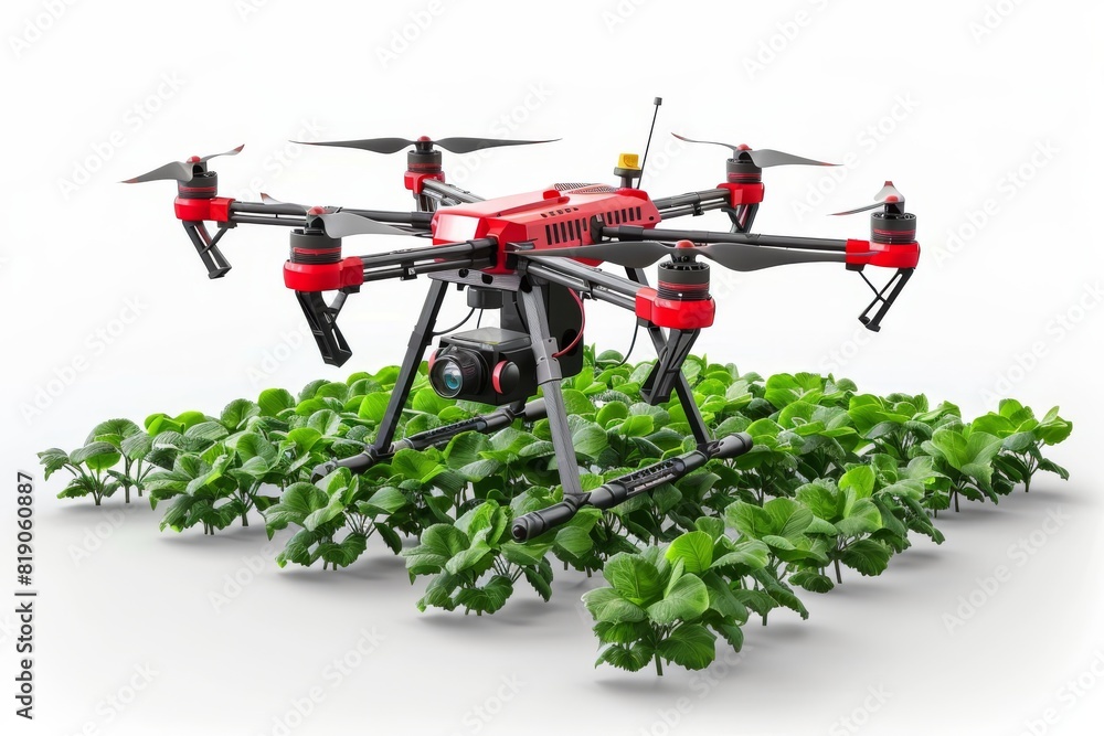 Efficient automated farming techniques using drone technology for advanced agritech cultivation in vector illustration and traditional farming practices Efficient automated farming techniques using drone technology for advanced agritech cultivation in vector illustration and traditional farming practices