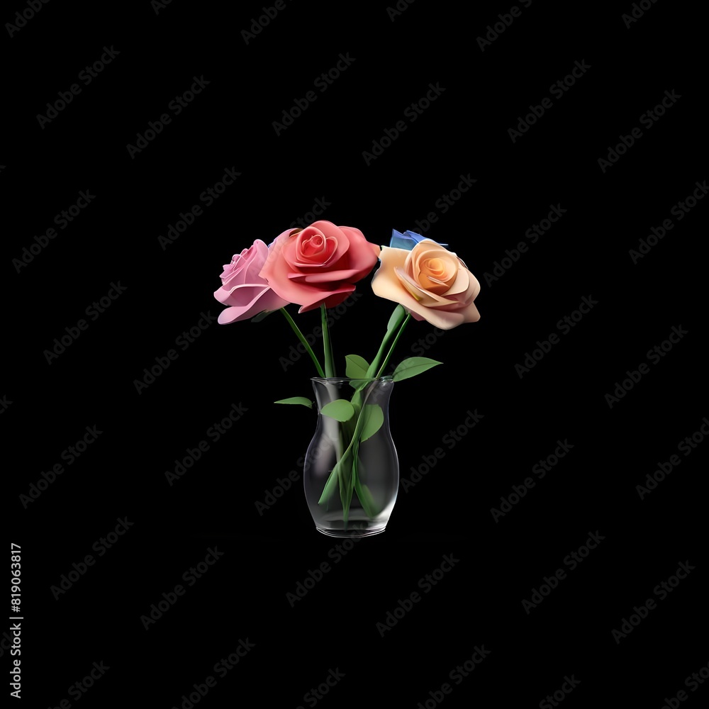 flowers in a glass vase