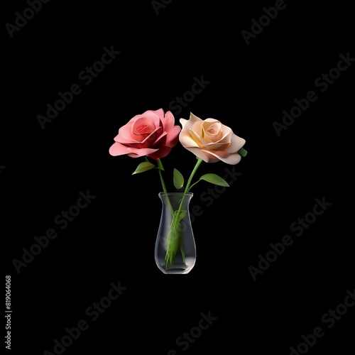 flowers in a glass vase