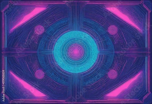 cyberpunk A symmetrical geometric design reminisce (59) photo