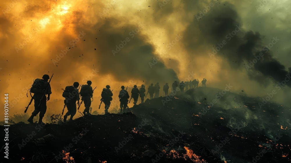 Shadows of Bravery employs cinematography to convey the bravery and struggles inherent in war Aerial perspectives offer sweeping views of the battlefield Shadows of Bravery employs cinematography to convey the bravery and struggles inherent in war Aerial perspectives offer sweeping views of the battlefield