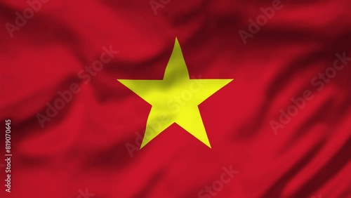Vietnam Flag waving in the wind, National Flag background video, High Speed Full HD 4K
