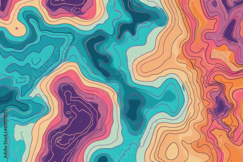 Vibrant abstract background with wavy shapes. Perfect for graphic design projects