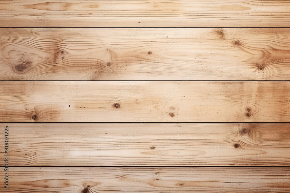 Naklejka premium wooden panel wall horizontal with natural wood grain texture background and wallpaper