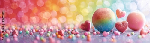 Vintage pride month design with rainbow globe