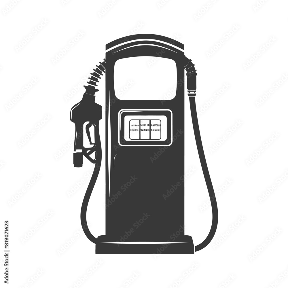 silhouette gas pump black color only silhouette gas pump black color only