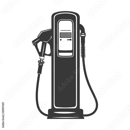 silhouette gas pump black color only