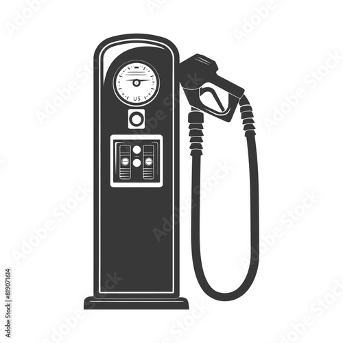 silhouette gas pump black color only photo