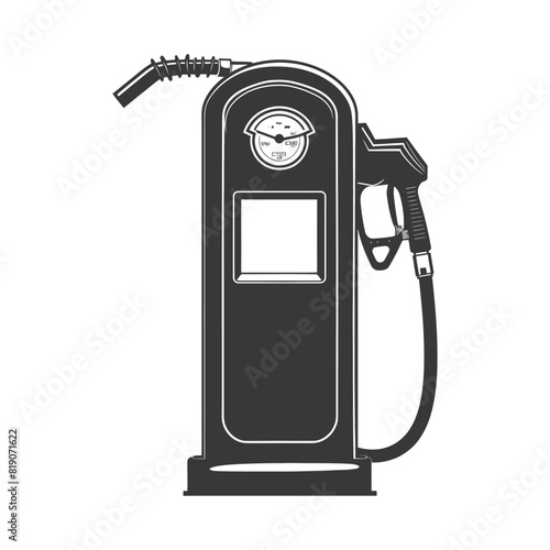 silhouette gas pump black color only photo