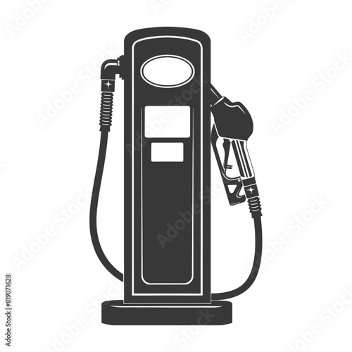 silhouette gas pump black color only photo