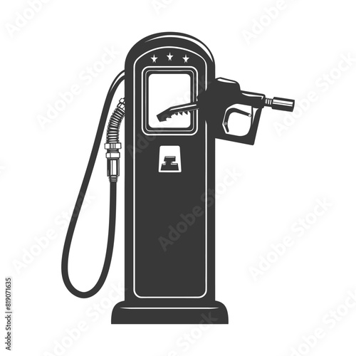 silhouette gas pump black color only photo