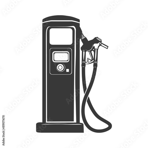 silhouette gas pump black color only photo