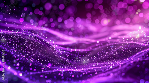 Purple and black background filled with small bubbles photo
