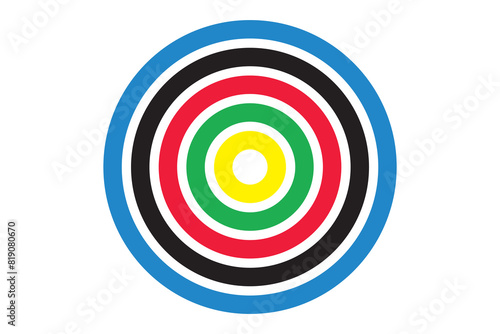 Games 2024 straight lines vector illustration