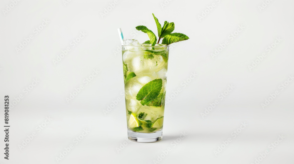Fototapeta premium Classic Mojito cocktail on bright background