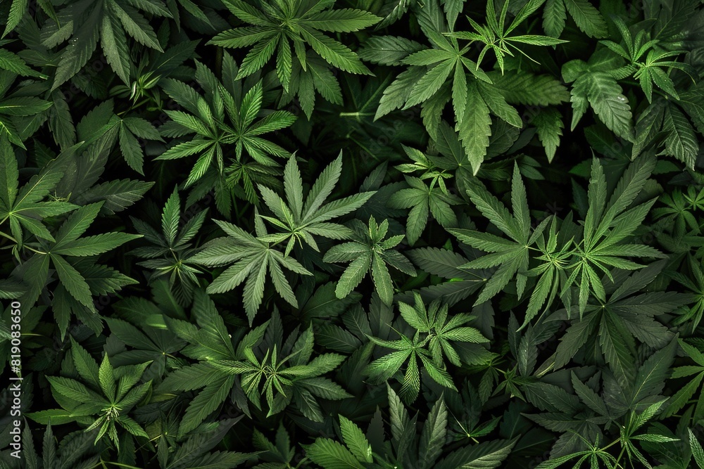 A large group of green leaves stacked on top of each other. Can be used for nature or environmental concepts A large group of green leaves stacked on top of each other. Can be used for nature or environmental concepts