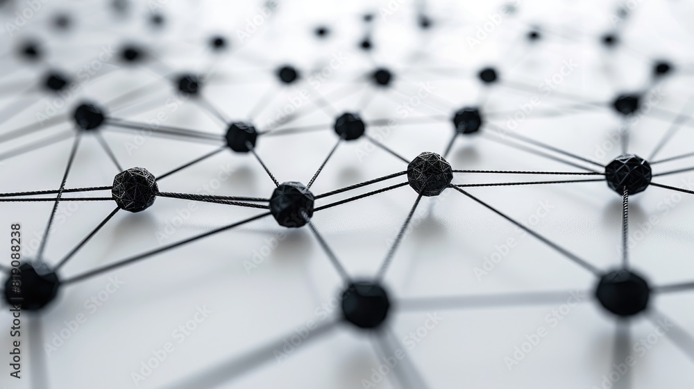 Black and white image of a computer network. Black and white image of a computer network.