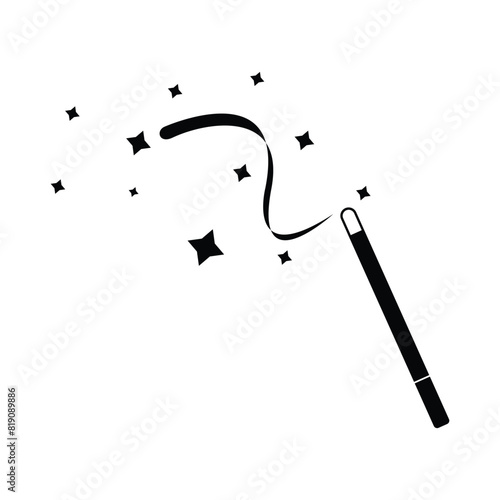 magic wand vector icon illustration in flat style