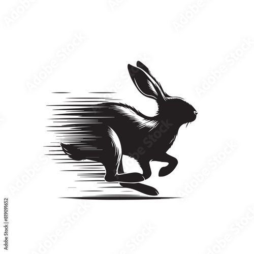 Rabbit silhouette. Rabbit vector illustration.