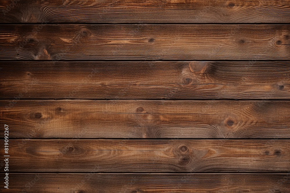 Naklejka premium wooden panel wall dark and horizontal with natural wood texture background wallpaper