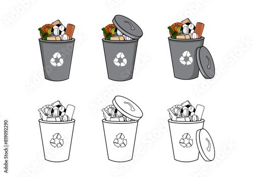 Rubbish Bin Design Illustration vector eps format , suitable for your design needs, logo, illustration, animation, etc.
