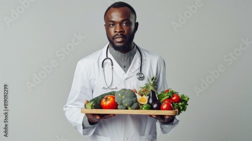 Doctor Holding Nutritious Vegetables