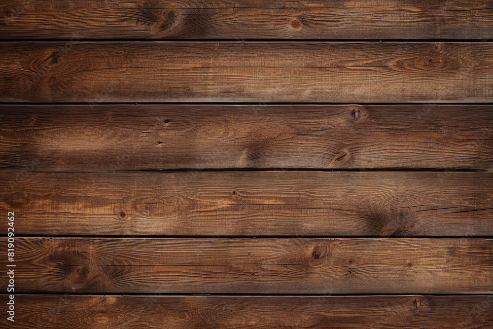 Naklejka premium wooden panel wall dark and horizontal with natural wood texture background wallpaper