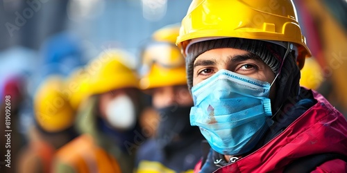 Modern-day heroes: Essential workers bravely faced the pandemic with resilience. Concept Healthcare workers, Delivery drivers, Grocery store employees, Teachers, First responders photo