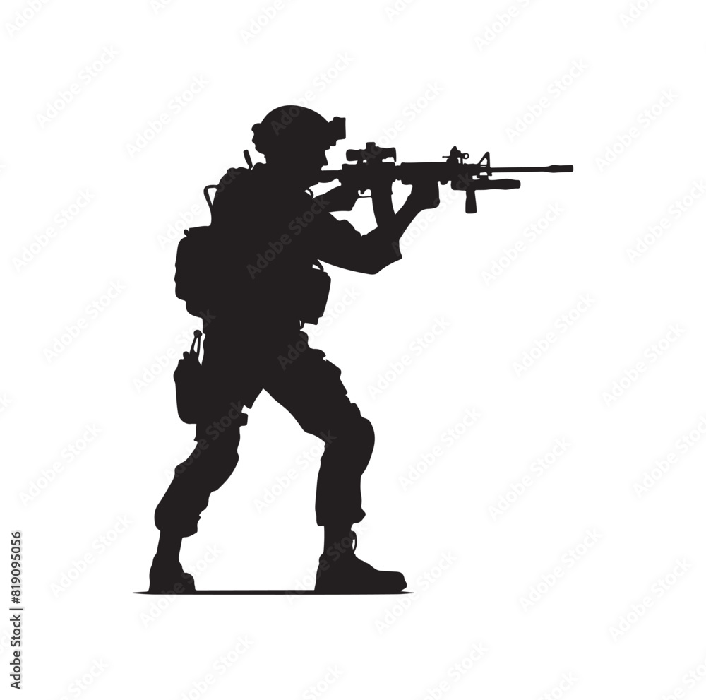 Soldier silhouette on a white background. Special army force wearing uniforms. Soldiers standing with assault rifles silhouette.armies with anonymous faces. infantry silhouette collection. Soldier silhouette on a white background. Special army force wearing uniforms. Soldiers standing with assault rifles silhouette.armies with anonymous faces. infantry silhouette collection.