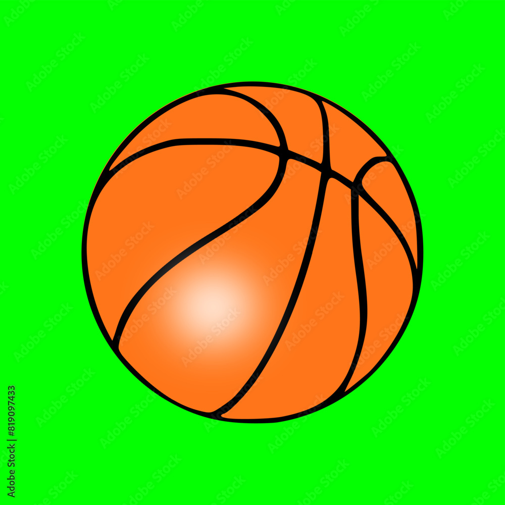 basketball graphic design, with simple and clean shape.