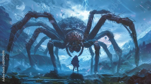  Giant spider. Role-playing game illustration © Vladyslav  Andrukhiv