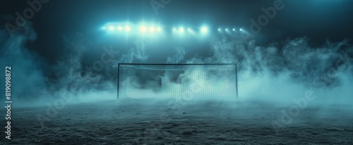 Soccer Goal Emitting Smoke