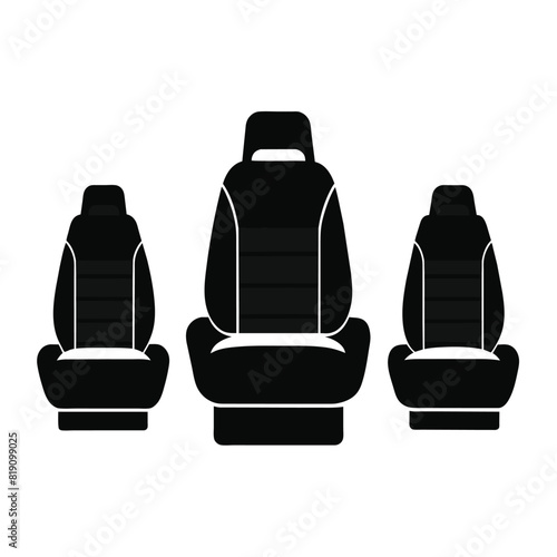 Car seat icons set vector on white background