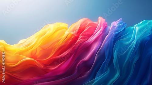 Vibrant abstract rainbow pride colors with left-side copyspace