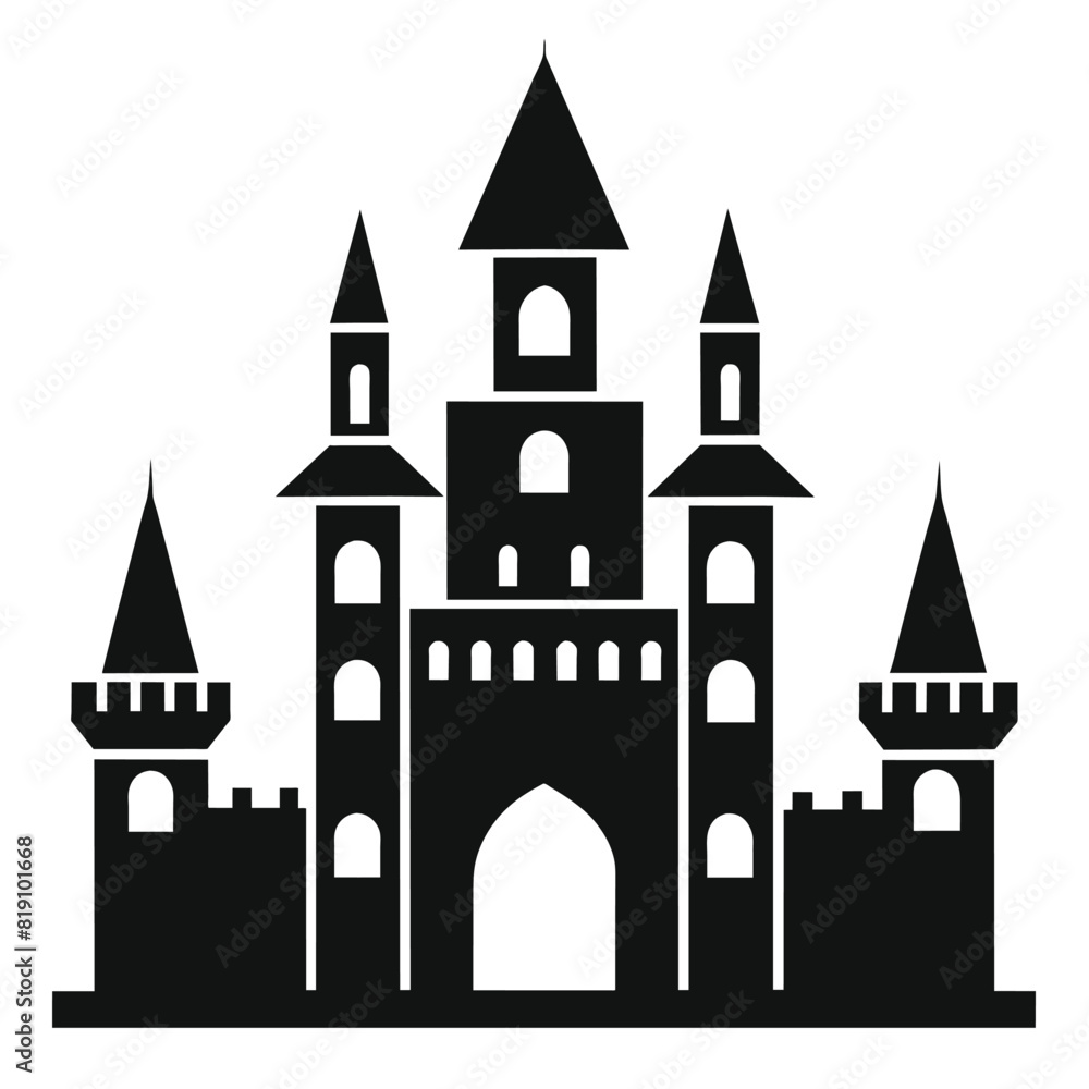 Castle icon, building and architecture , fairytale palace vector icon, vector